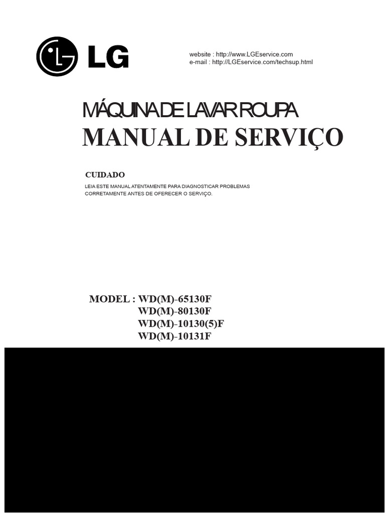 Manual de Serviço da Máquina de Lavar LG | PDF | Conector elétrico ...