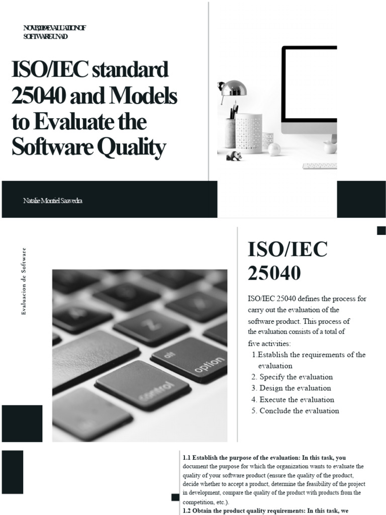 ISO/IEC 25040 Software Evaluation Guide | PDF | Performance Indicator ...