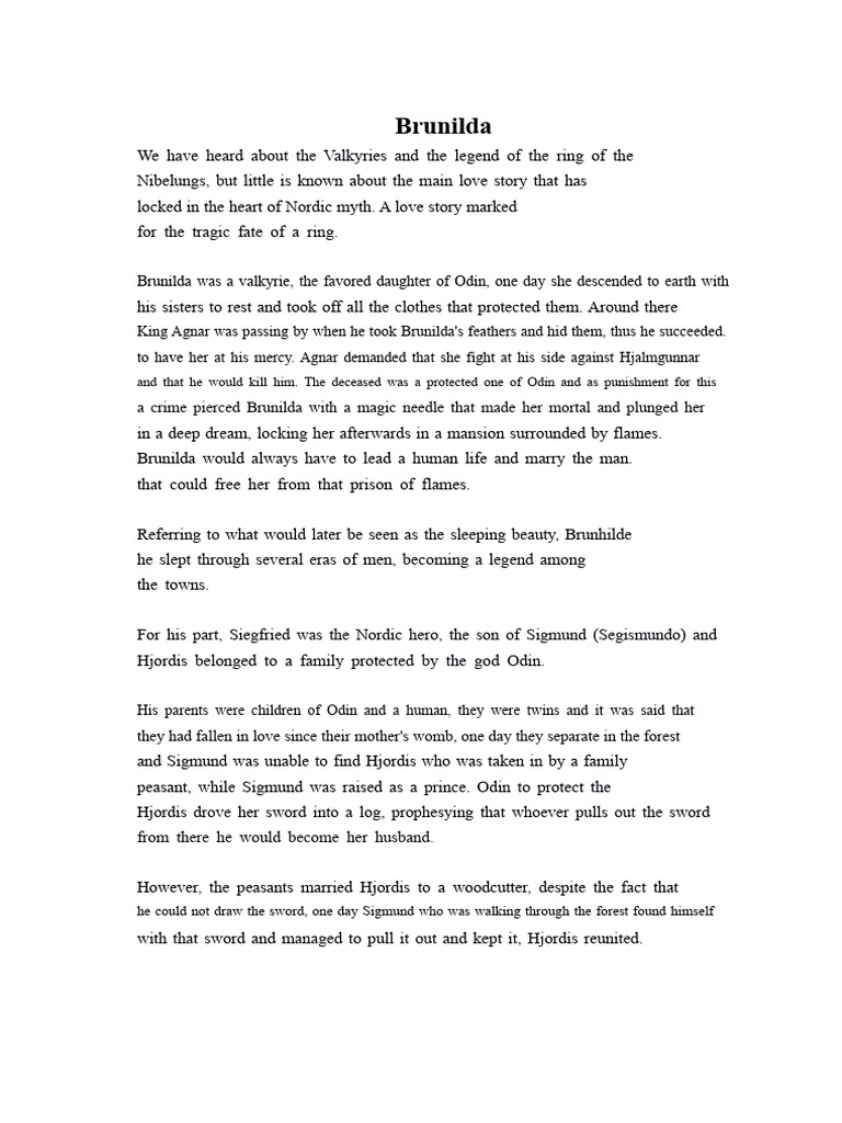 Brunilda | PDF | Norse Mythology