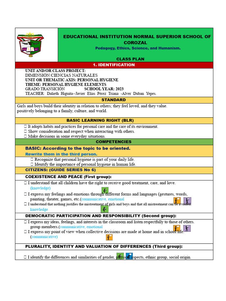 Personal Hygiene Lesson Plan | PDF | Hygiene | Toothbrush