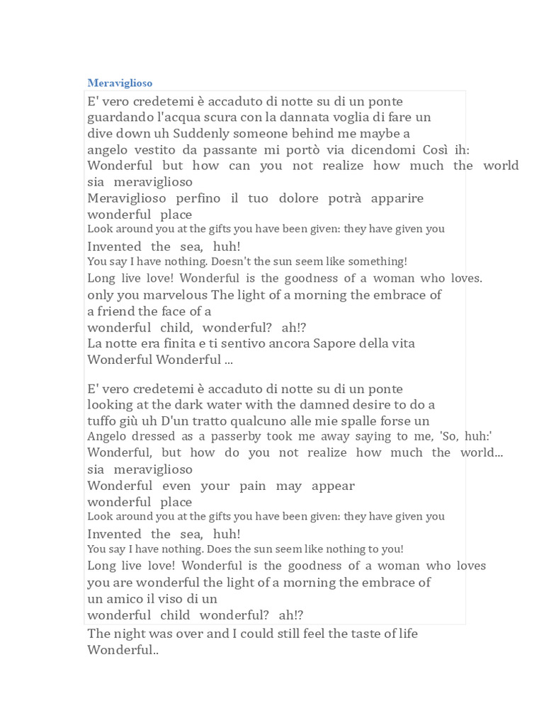 Wonderful | PDF