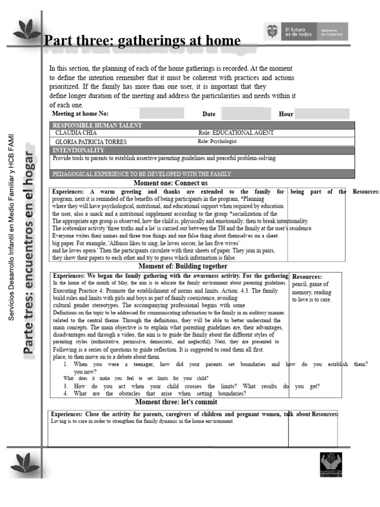 Home Gathering Planning Guide | PDF | Parenting | Psychology