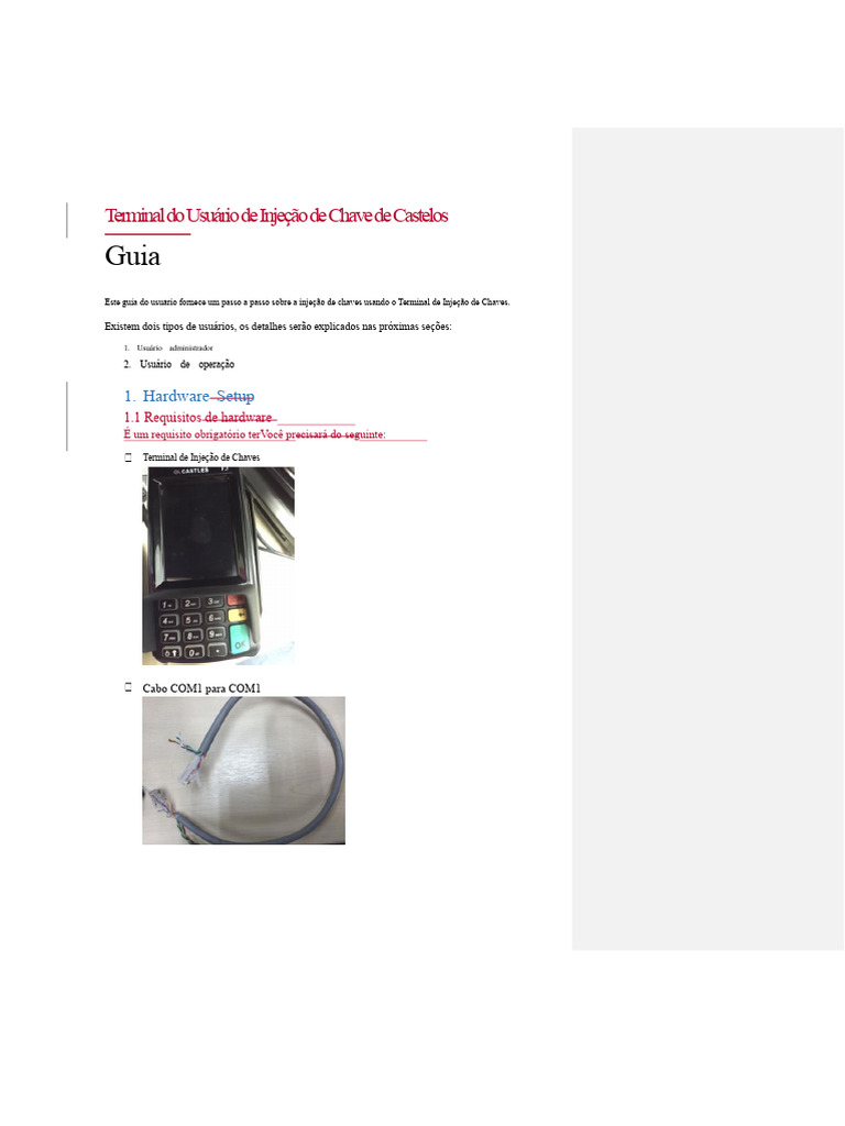 Guia do Terminal de Injeção de Chaves | PDF | USB | Hardware de computador