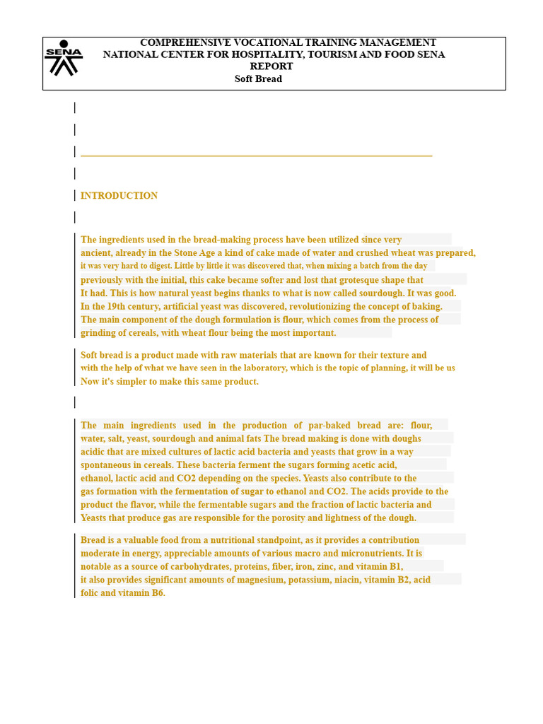 Soft Bread Report | PDF | Breads | Sourdough