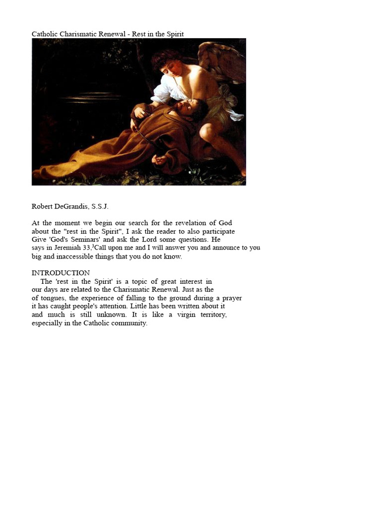 Rest in The Holy Spirit | PDF | Baptism With The Holy Spirit ...