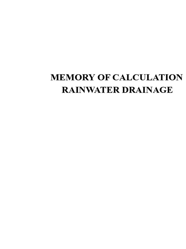 Rainwater Drainage Calculation Guide | PDF | Surface Runoff | Storm Drain