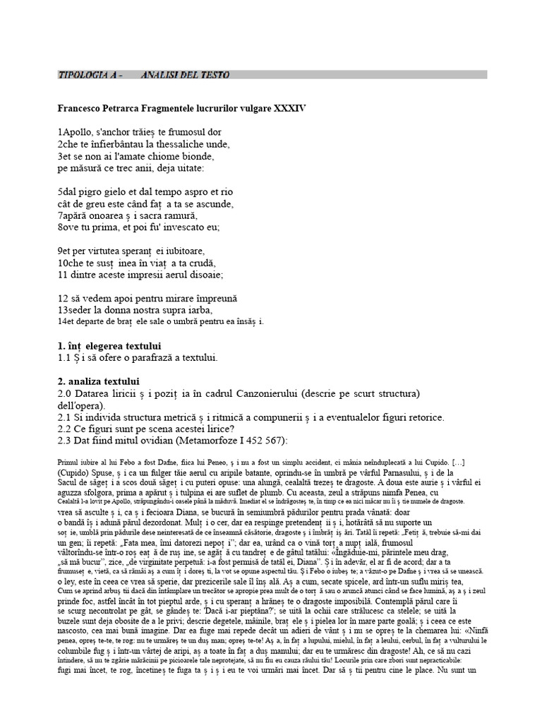Analiza Textului Apollo | PDF