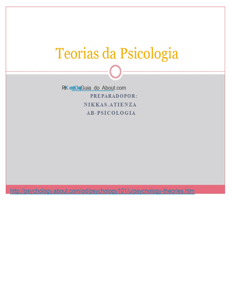 Teorias Fundamentais da Psicologia | PDF | Psicologia | Behaviorismo