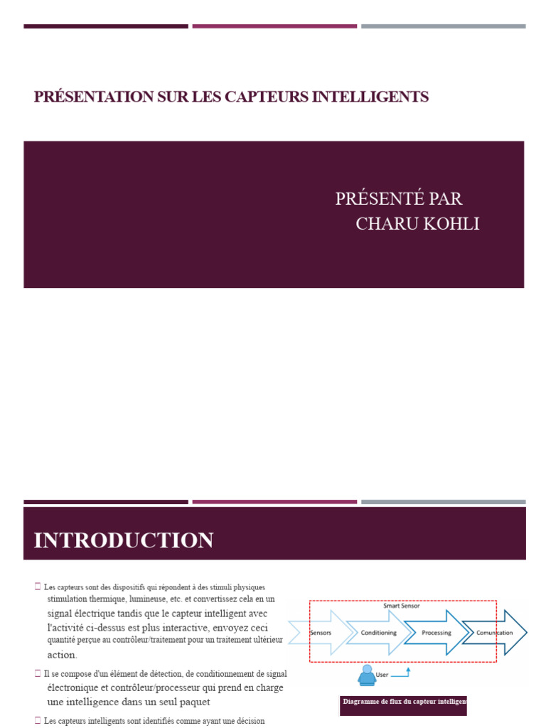 Présentation des capteurs intelligents | PDF | Internet des objets ...