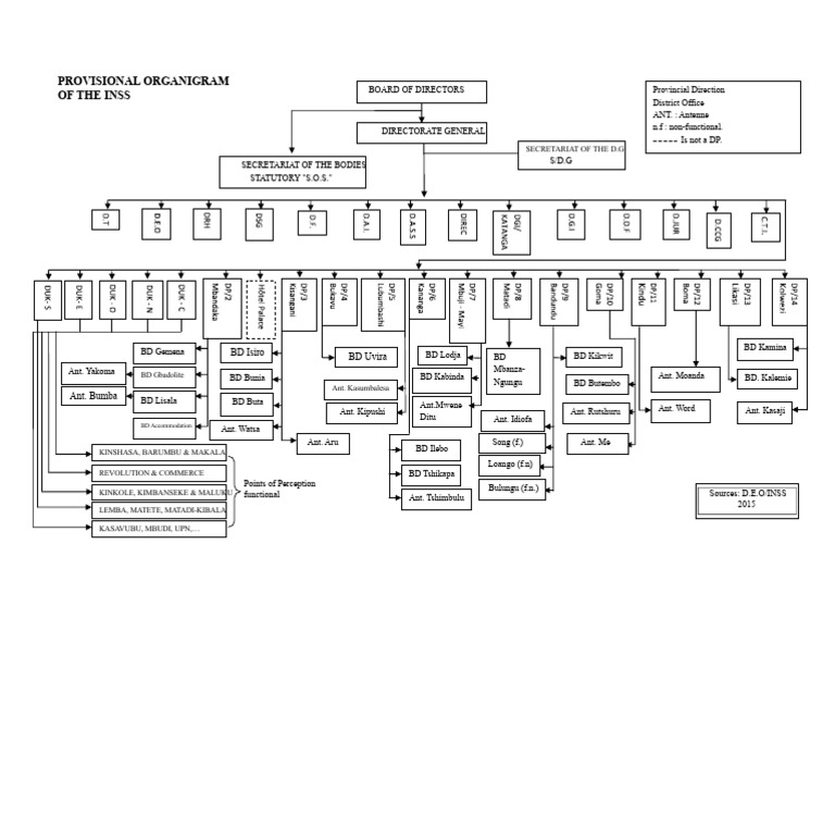 Organizational Chart of The INSS Modified 2015 | PDF