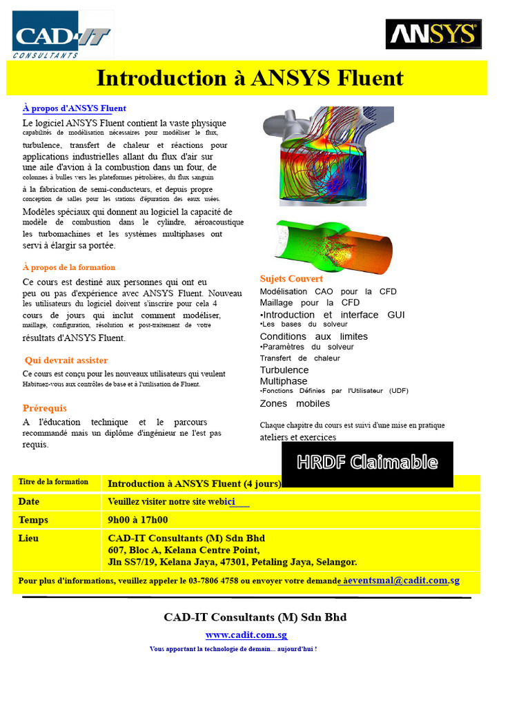 Introduction À ANSYS FLUENT | PDF | Mécanique des fluides numérique
