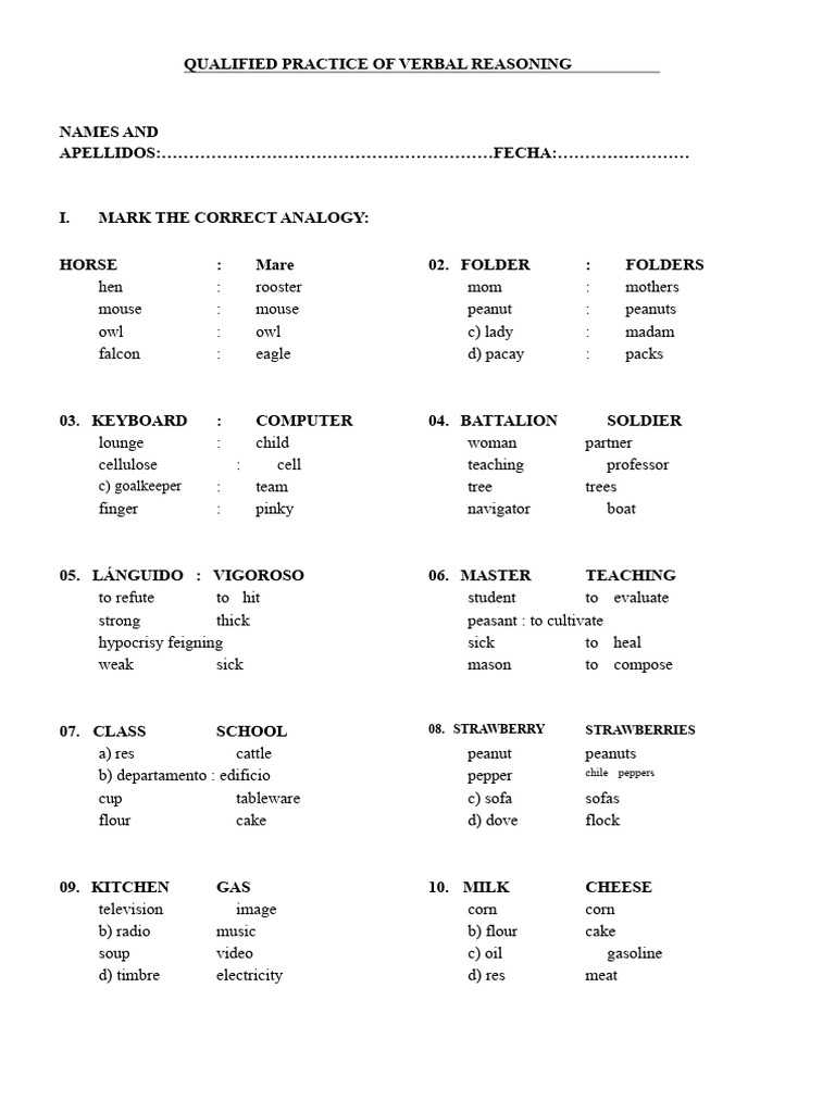 08-09 Verbal Reasoning | PDF