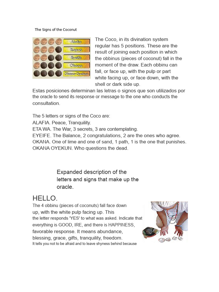 Understanding the Coco Oracle Signs | PDF