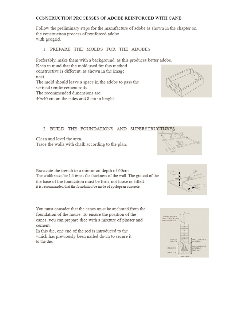 Constructive Processes of Adobe Reinforced With Reed | PDF | Materials ...