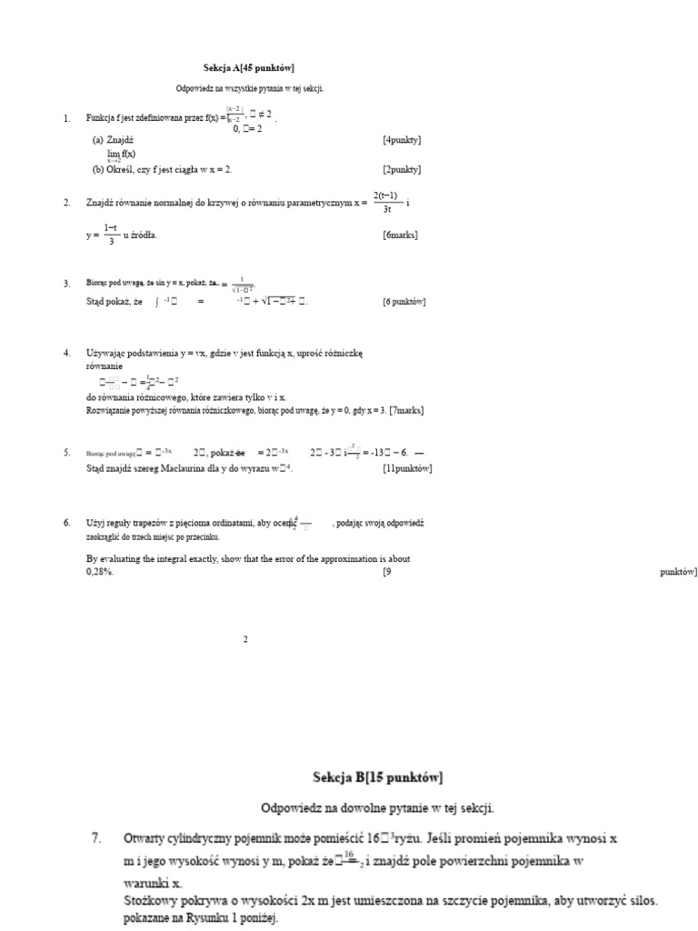 Papier Matematyczny STPM Term 2 T | PDF