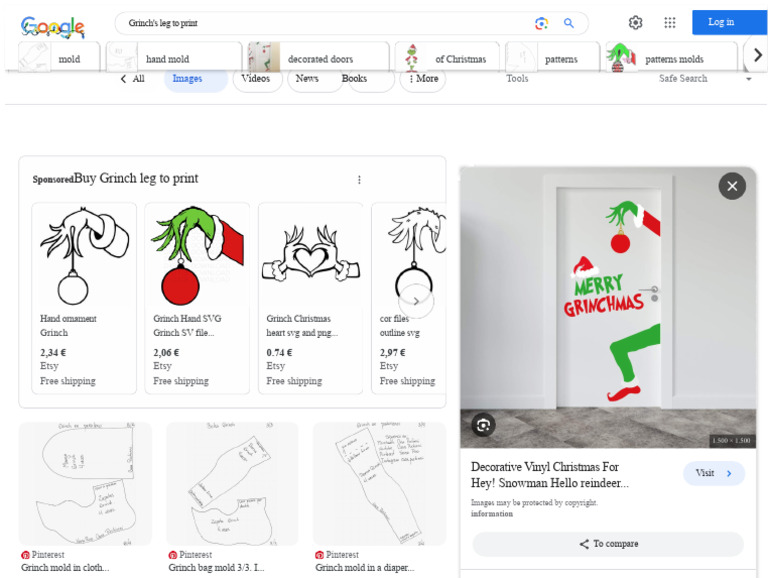 Grinch Leg Mold and Christmas Patterns | PDF