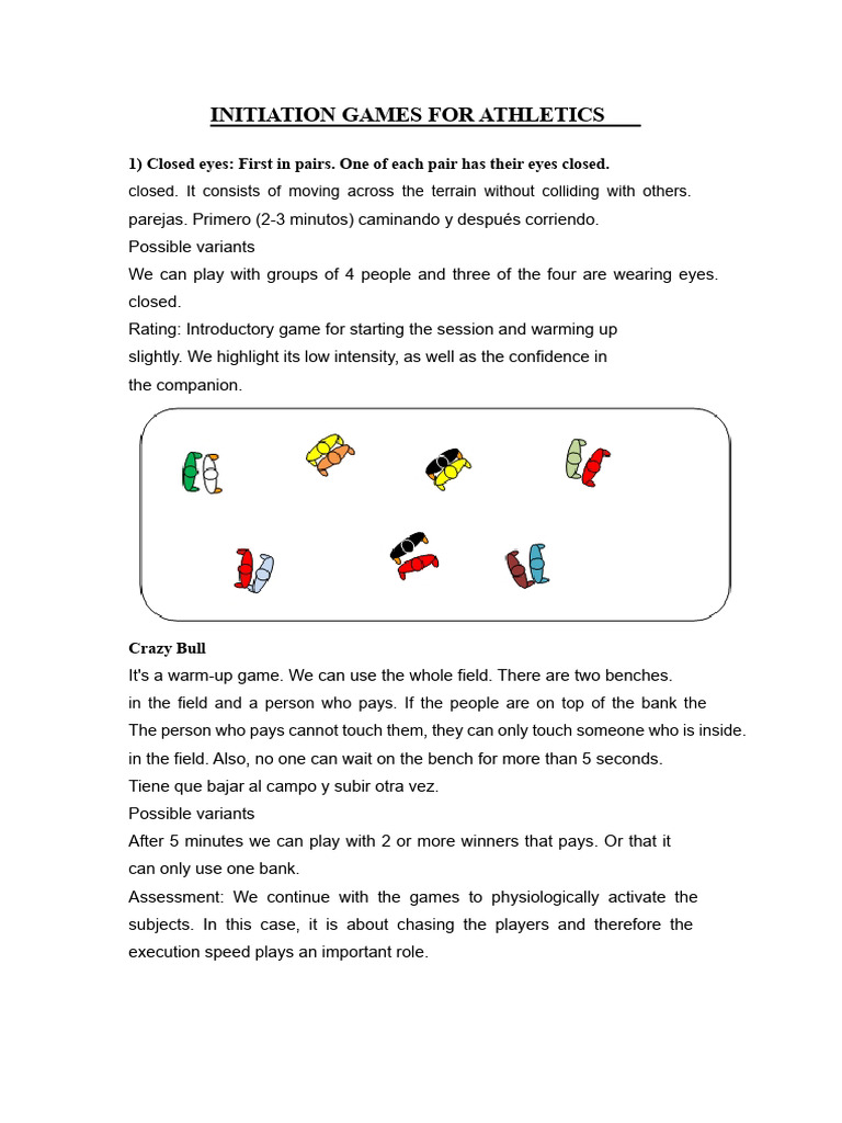 Initiation Games For Athletics | PDF