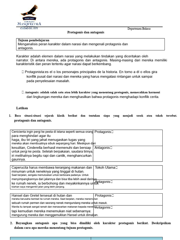 LEN6BUNI1N1CDE - Protagonis Dan Antagonis | PDF
