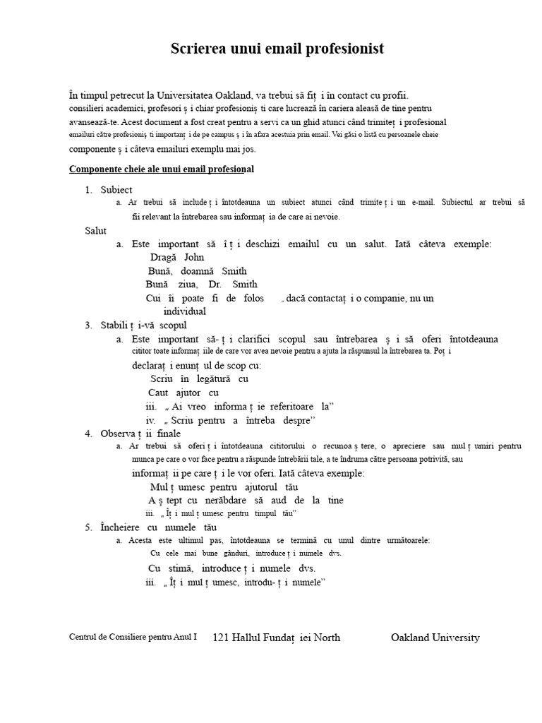 Exemplu de Email Profesional 04 | PDF