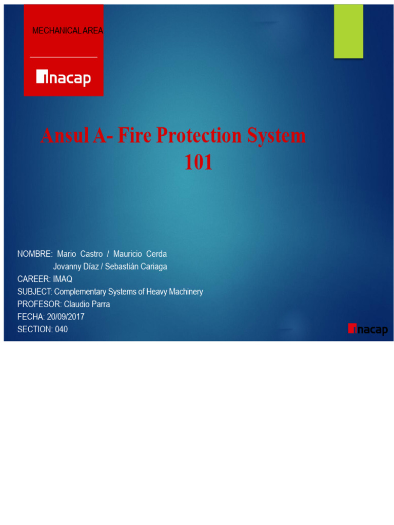 Ansul A-101 Fire Protection System Guide | PDF