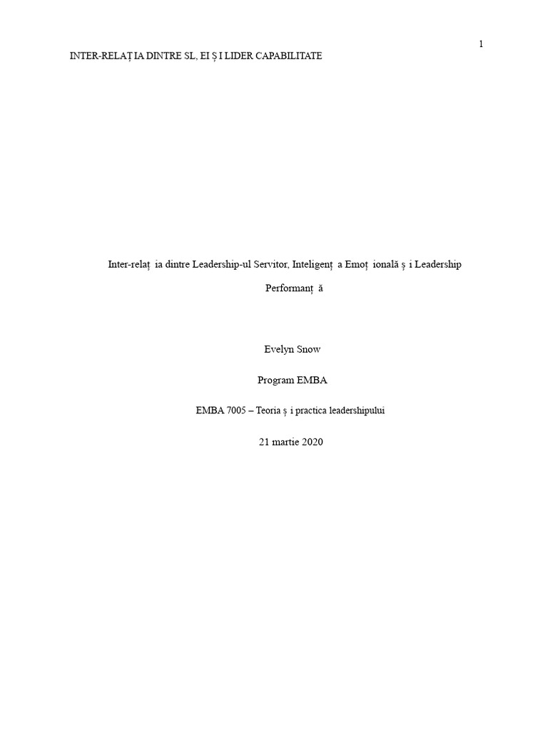 Leadership-Ul Servitorului | PDF