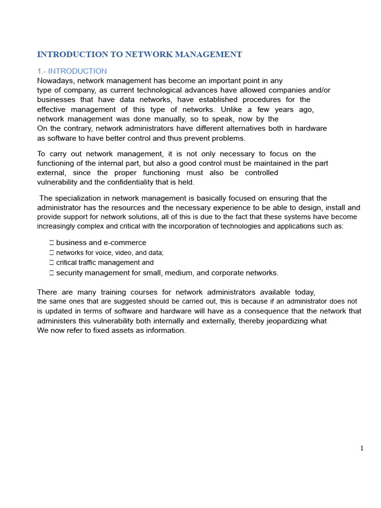 Network Management Essentials Guide | PDF | Computer Network | Local ...