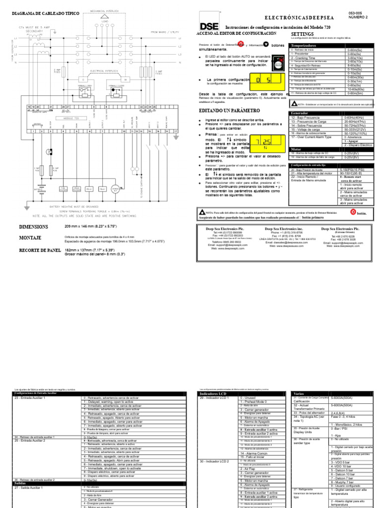 Configuración del Modelo 720 de DSE | PDF