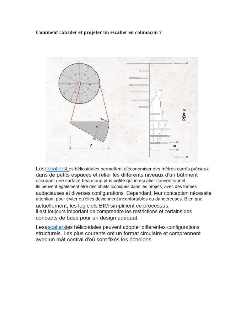 Calcul d'une escalier hélicoïdal PDF Escaliers — free download