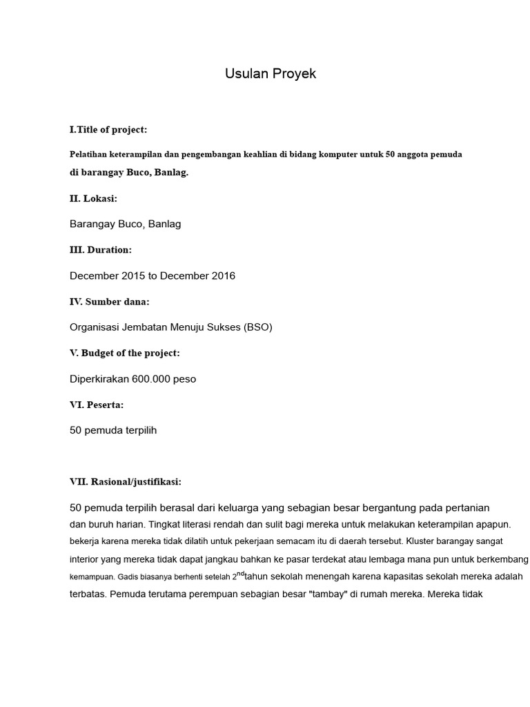 Pelatihan Komputer untuk Pemuda Buco | PDF