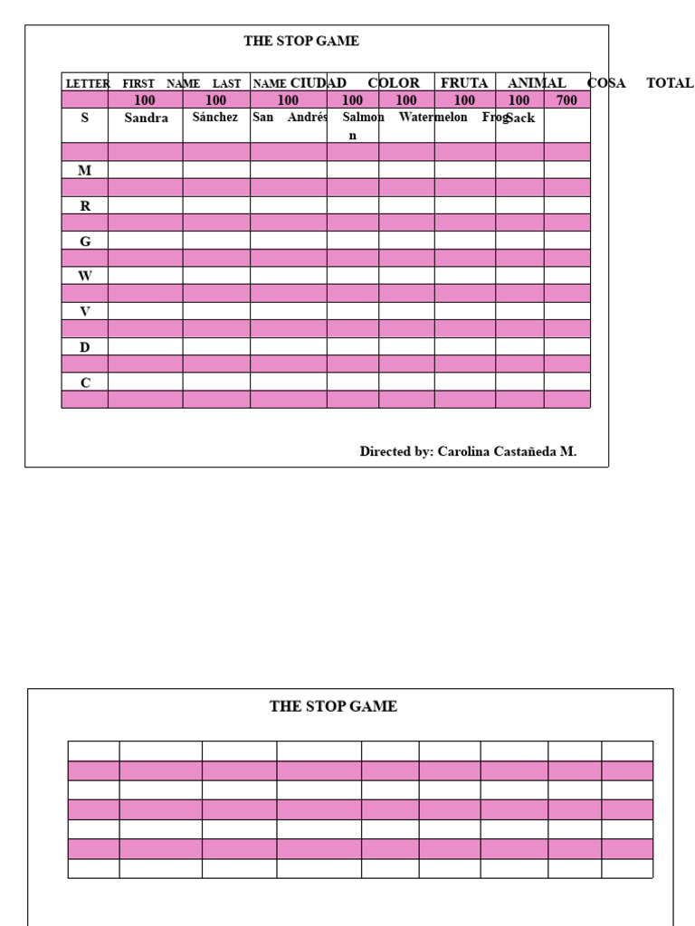 Stop Game | PDF