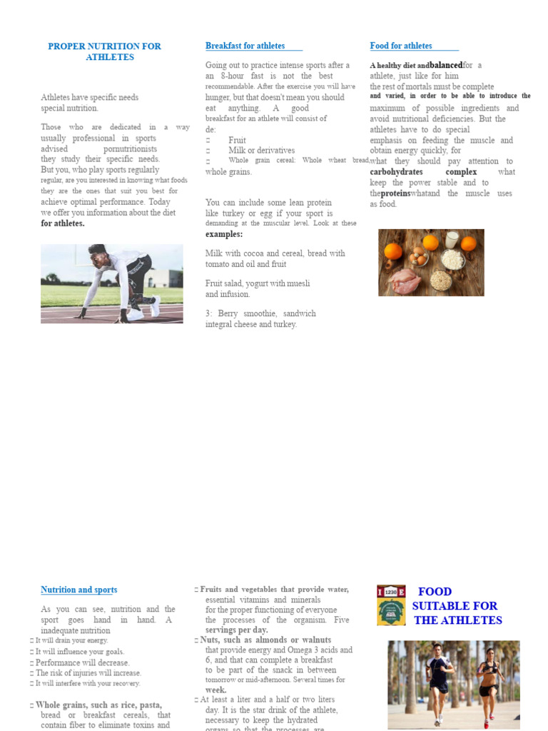Triptych of Sport | PDF | Foods | Whole Grain