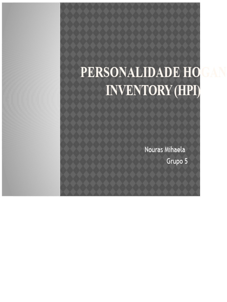 Avaliação de Personalidade HPI | PDF