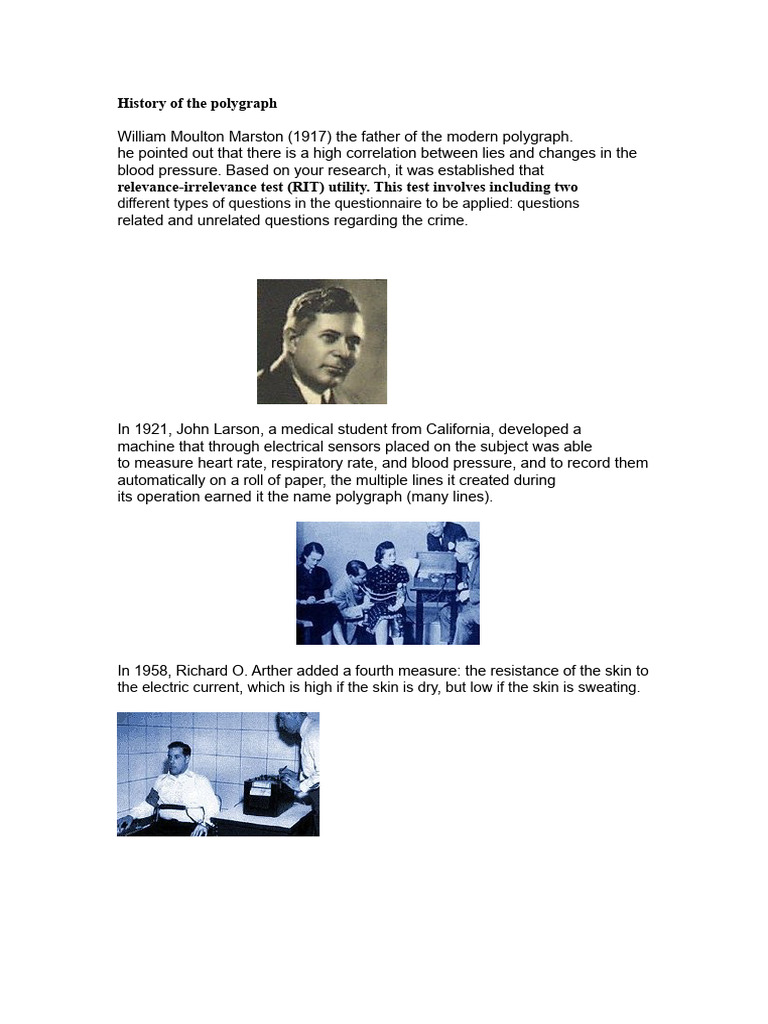 History of The Polygraph | PDF