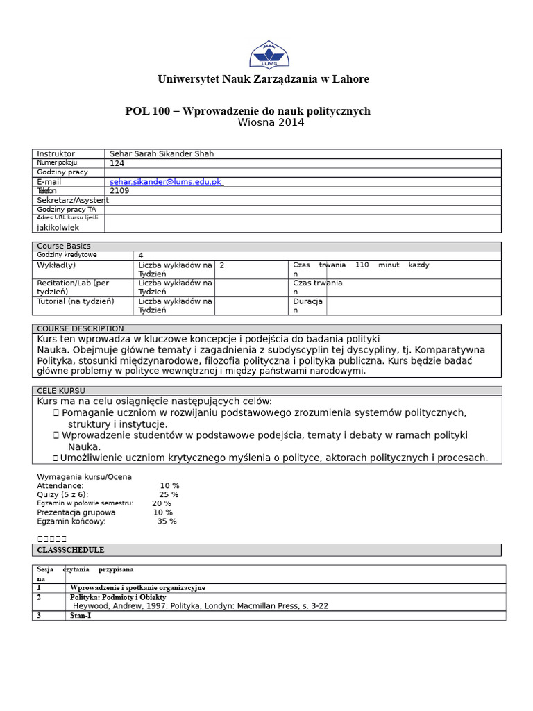 Pol+100-+Wprowadzenie+do+Nauki+o+Polityce+-+Sehar+Sarah+S+Shah+ 1 | PDF