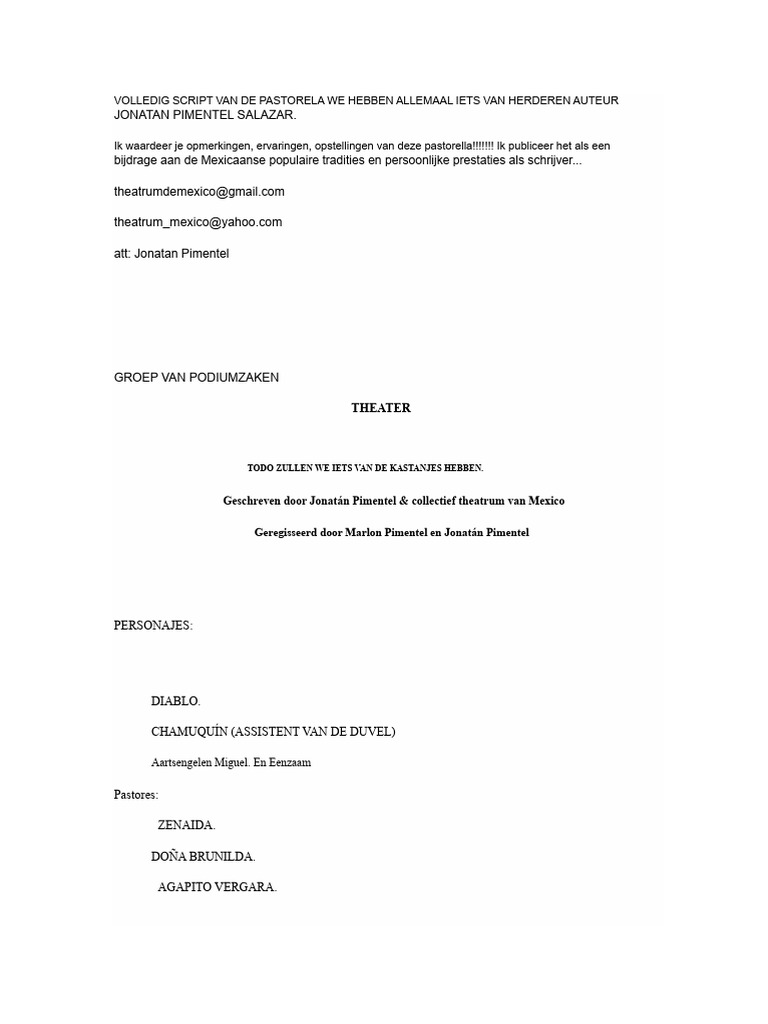 Pastorale Script | PDF