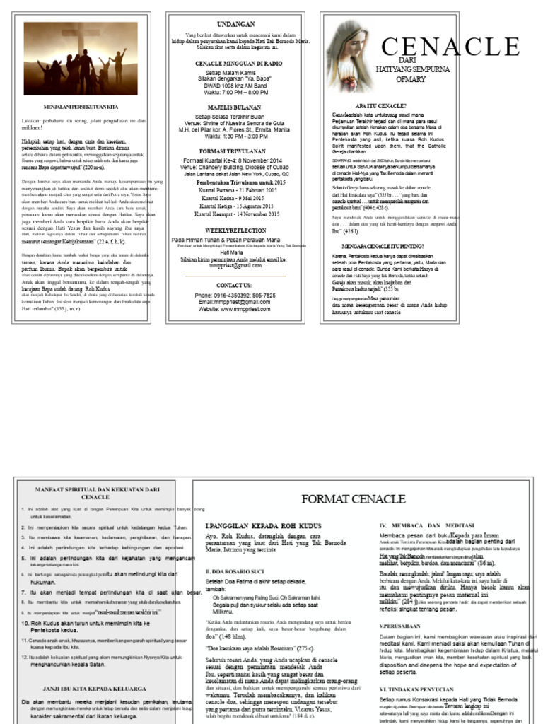 Undangan Cenacle Mingguan di Radio | PDF
