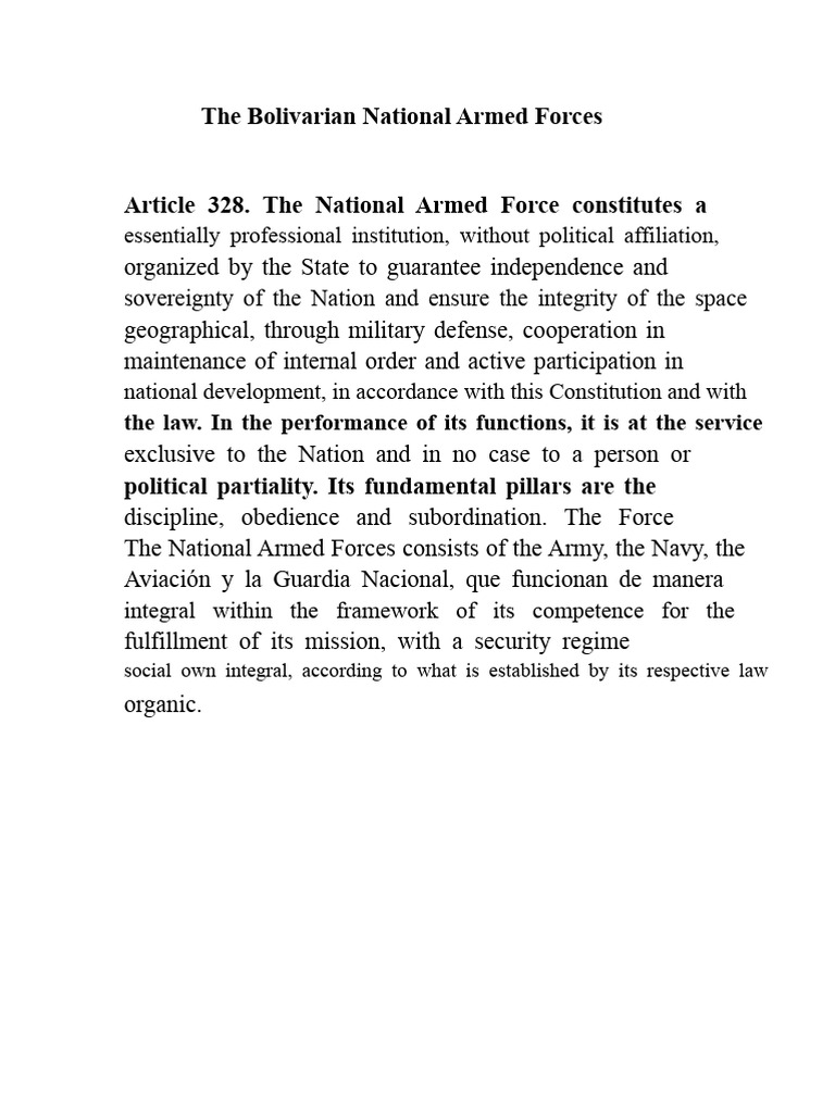 Article 328 CRBV | PDF