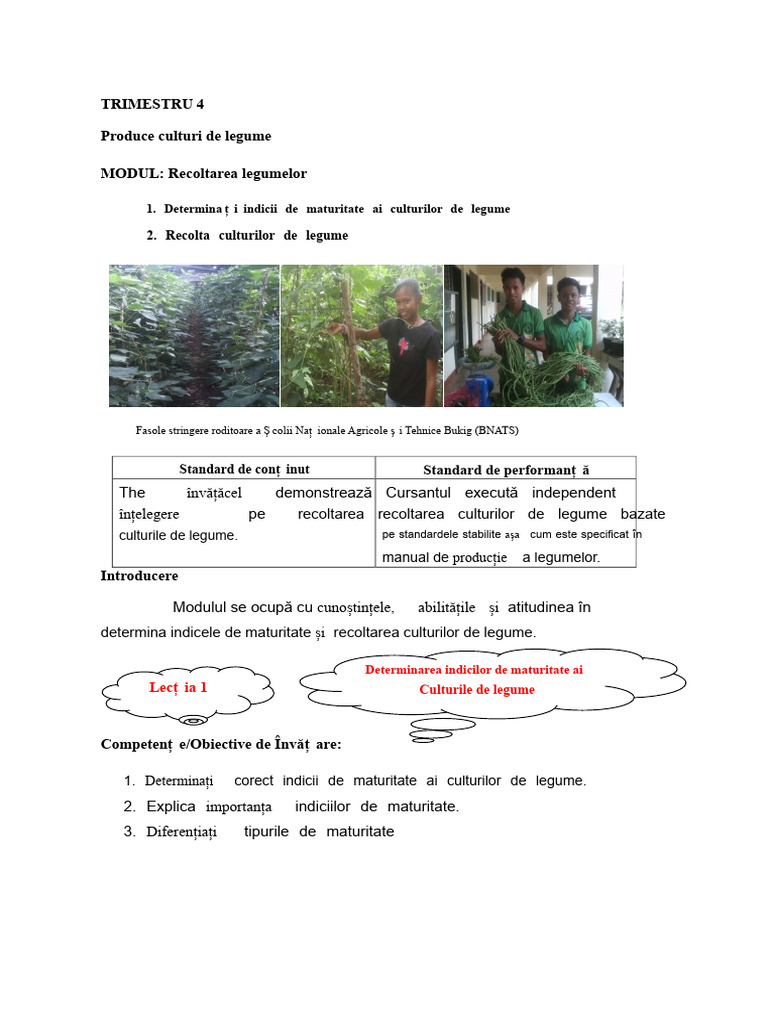 Modulul 6. Recoltare | PDF