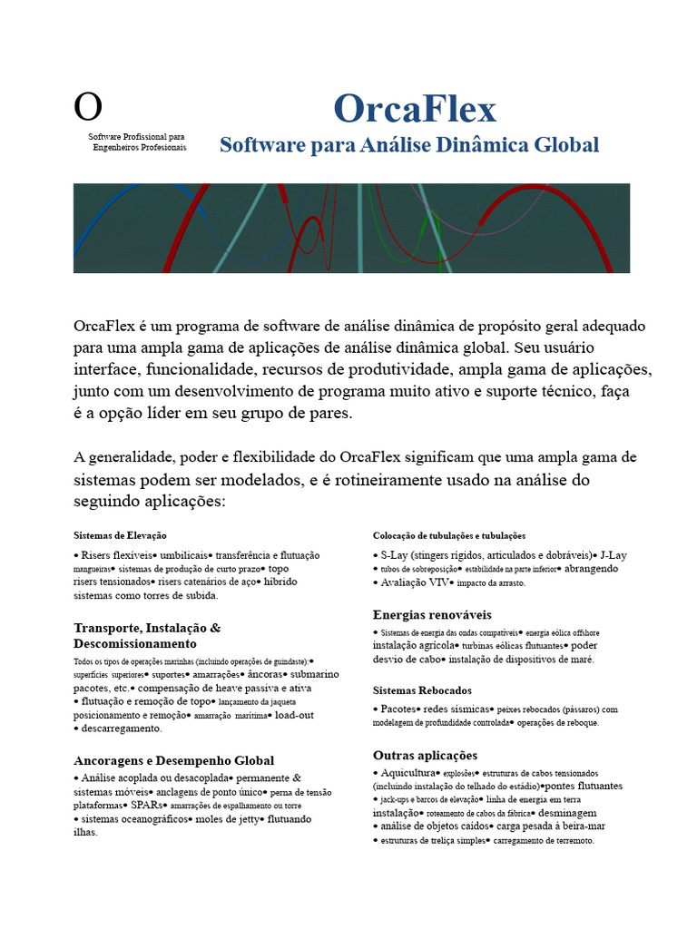 OrcaFlex: Software de Análise Dinâmica | PDF | Automação | Submarinos
