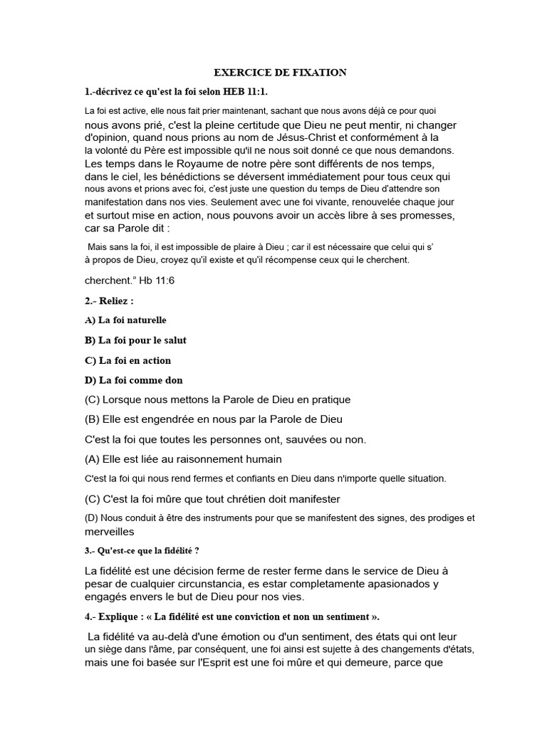 Comprendre la foi et la fidélité chrétienne | PDF | Dieu | Foi