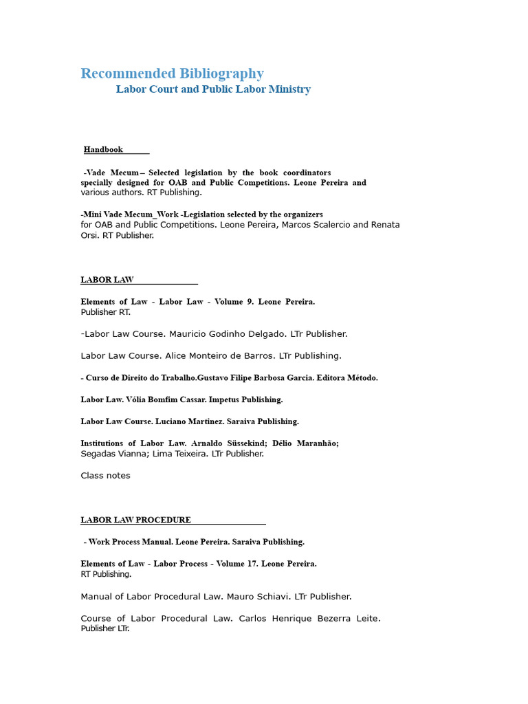 Comprehensive Legal Bibliography Guide | PDF | Brazil | Justice