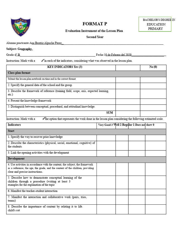 Evaluation of Geography Lesson Plan | PDF | Lesson Plan | Learning