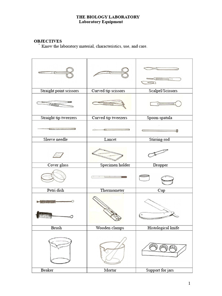 Biology Laboratory Equipment Guide | PDF