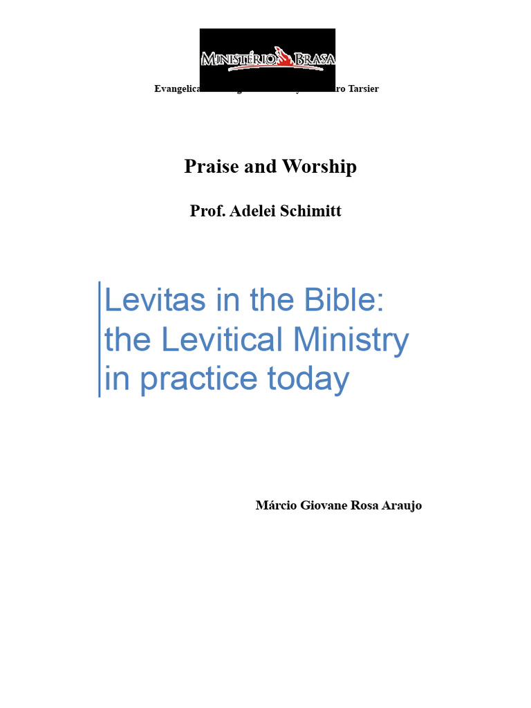 Understanding the Levitical Ministry Today | PDF | Book Of Leviticus ...