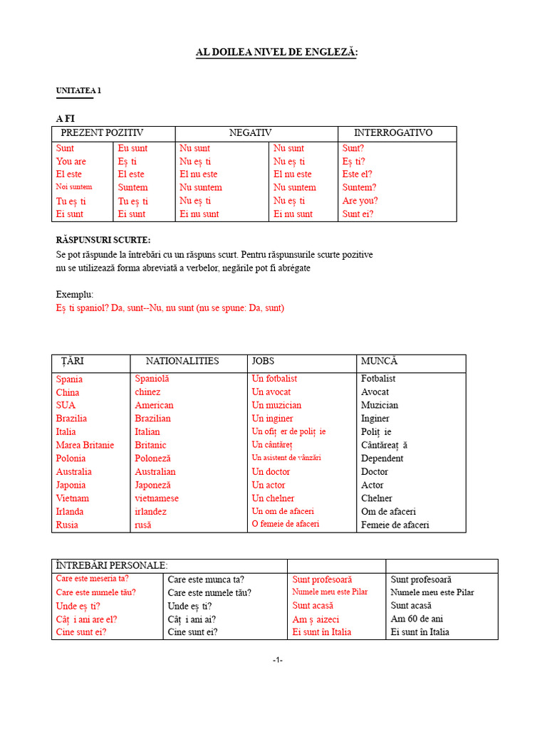 ENGLEZ Apunte | PDF