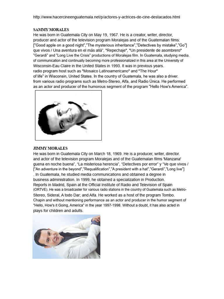 Notable Guatemalan Actors and Actresses | PDF - Scribd