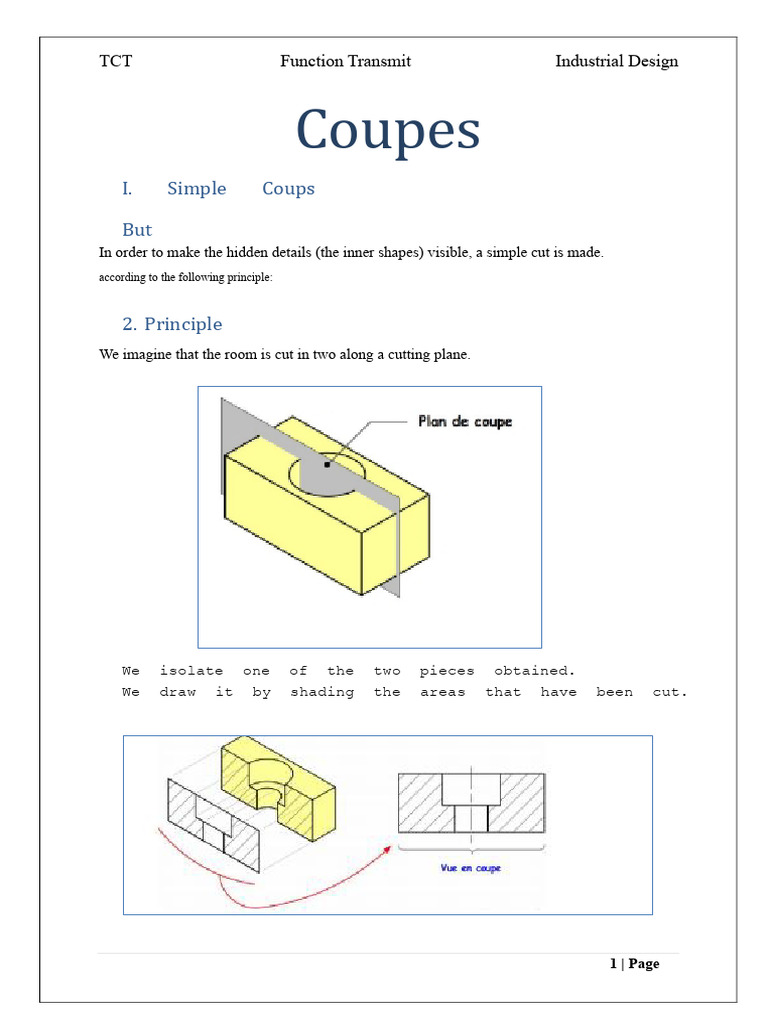 Drawing Course, Cut, Section | PDF | Geometry