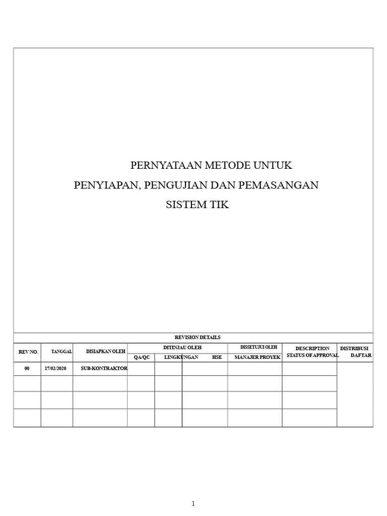 Metode Instalasi Sistem ICT Terperinci | PDF