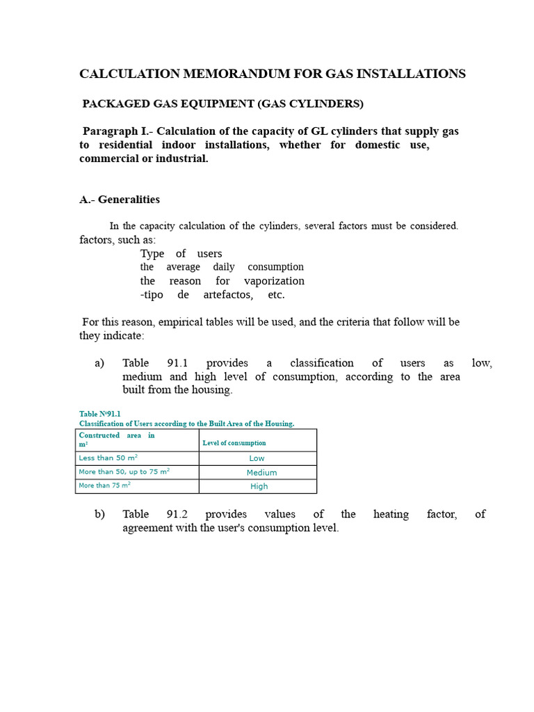 Gas Cylinder Capacity Calculation Guide | PDF | Gases | Water Heating