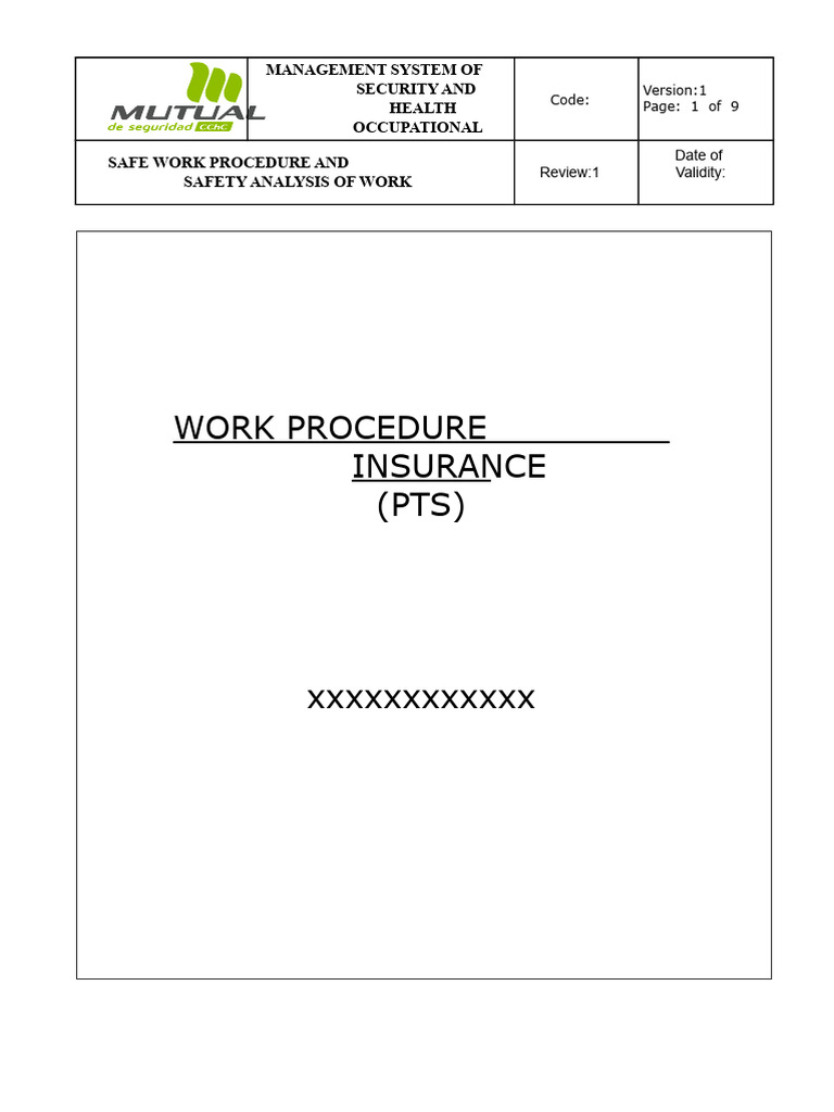 Occupational Safety Management Procedures | PDF | Occupational Safety ...